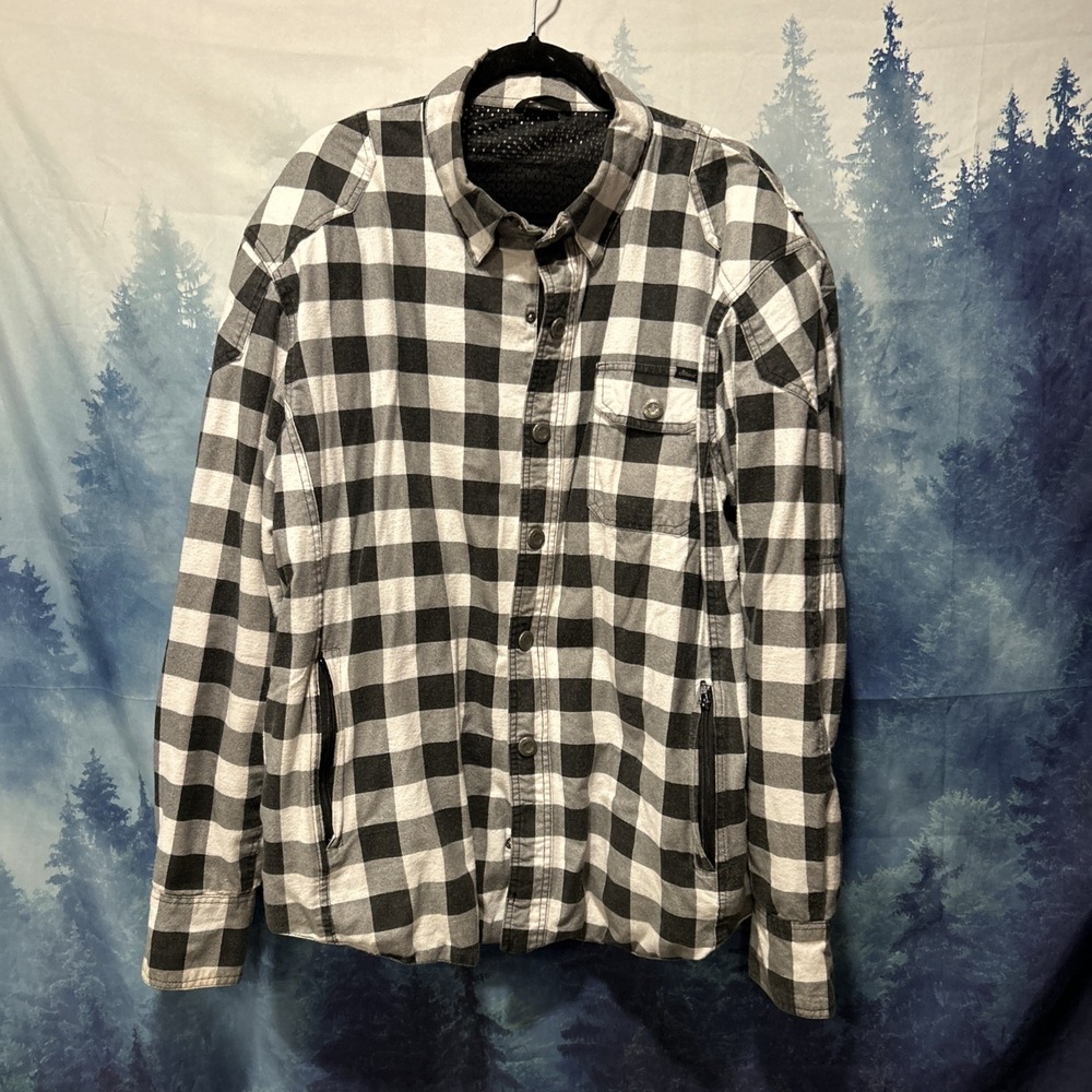 Street & Steel Jacket Men 2XL Flannel Vault Armor Aramid Padded Biker Full Zip